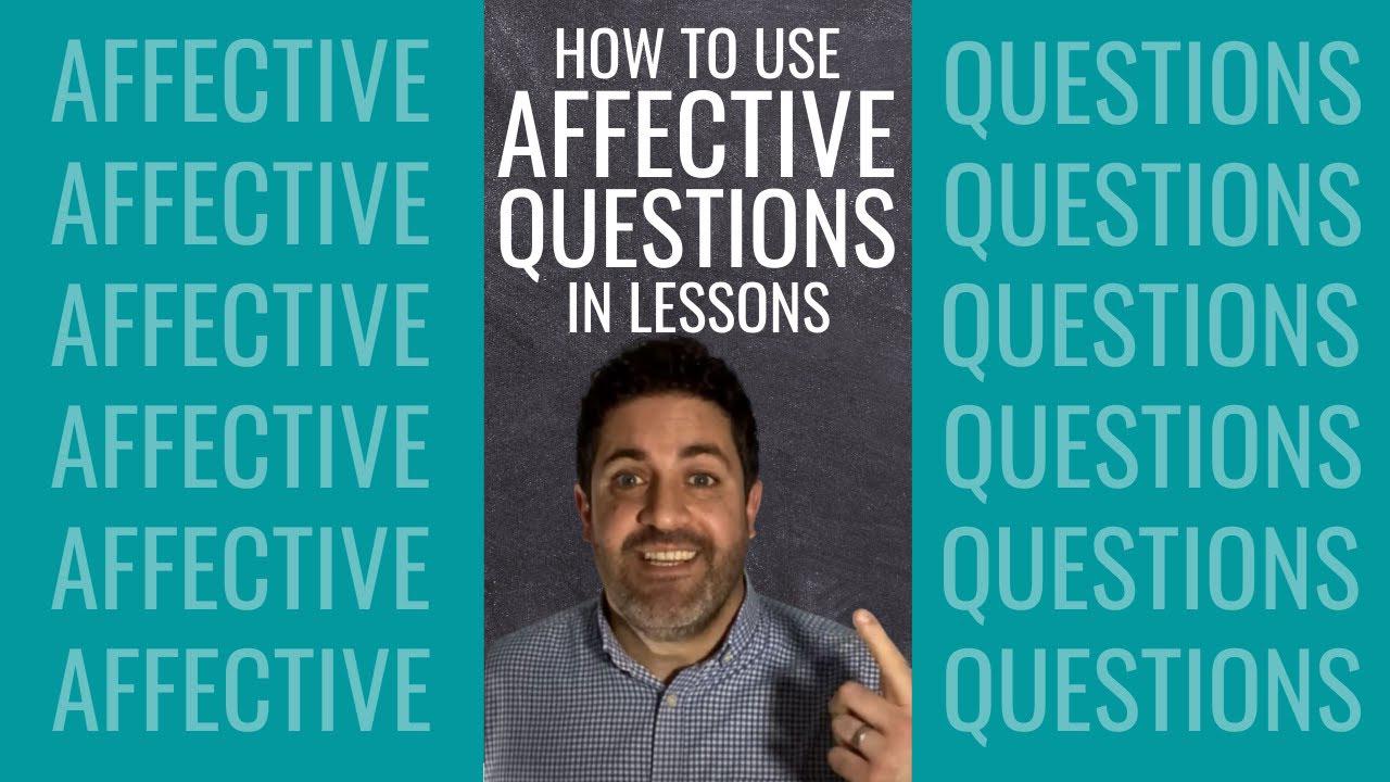 'Video thumbnail for How To Ask Affective Questions In Lessons [Tips For Teachers] #shorts'